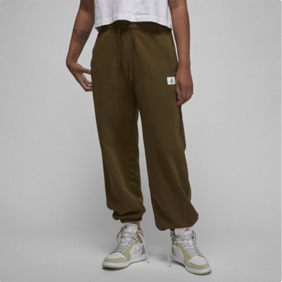 NWT Nike Women's Air Jordan Flight Fleece Sweatpants XL DQ4607-385 - Picture 1 of 7